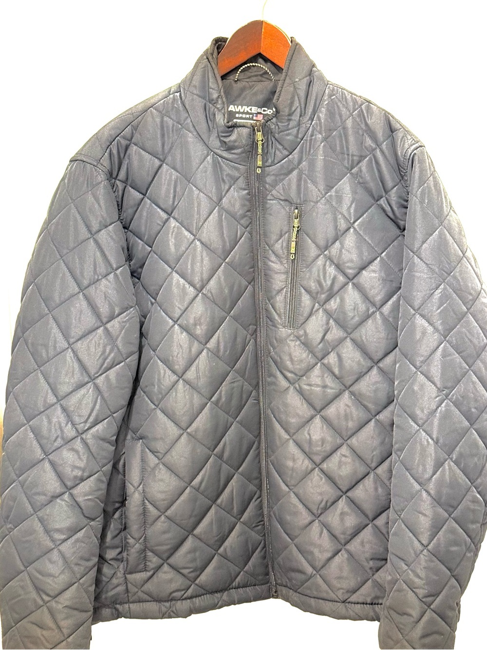 Hawke & Co Quilted Jacket in Navy Blue